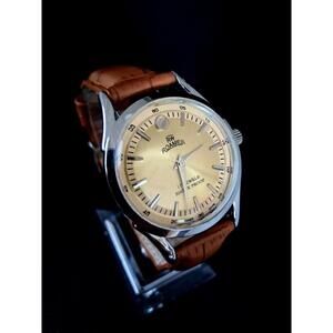 Vintage Roamer Men's Leather Mechanical Watch RARE